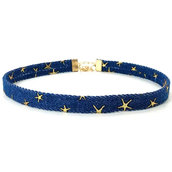 Necklaces & Chokers*Boogzel Clothing Star Girl Denim Choker