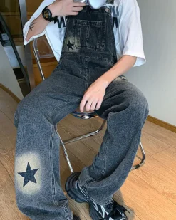 Dresses & Rompers*Boogzel Clothing Star Girl Denim Overalls Blue