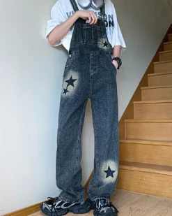 Dresses & Rompers*Boogzel Clothing Star Girl Denim Overalls Blue