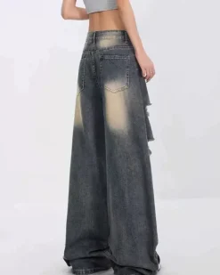 Jeans*Boogzel Clothing Star Girl Distressed Jeans Blue
