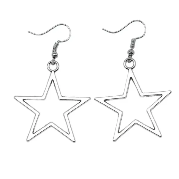 Earrings*Boogzel Clothing Star Girl Earrings Silver