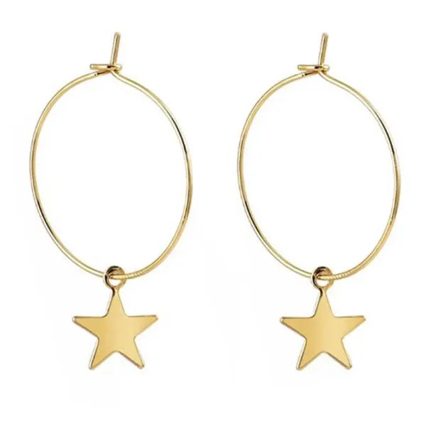 Earrings*Boogzel Clothing Star Girl Hoop Earrings
