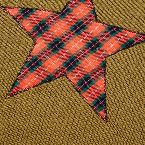 Sweaters*Boogzel Clothing Star Patch Aesthetic Knit Pullover Green