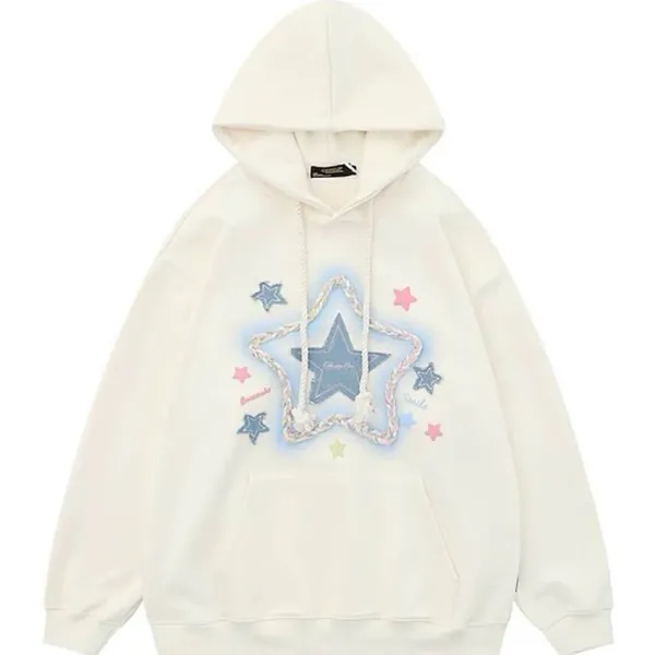 Hoodies*Boogzel Clothing Star Patch Hoodie Beige