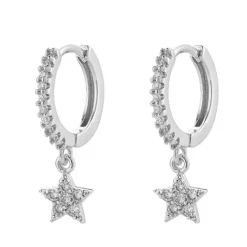 Earrings|Necklaces & Chokers*Boogzel Clothing Star Pendant Hoop Earrings