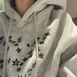 Hoodies*Boogzel Clothing Stars Embroidery Hoodie Grey
