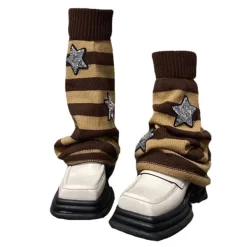 Other|Socks*Boogzel Clothing Stars Striped Leg Warmers