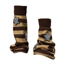 Other|Socks*Boogzel Clothing Stars Striped Leg Warmers