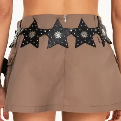 Belts & Chains*Boogzel Clothing Star-Shaped Studded Y2K Hip Belt