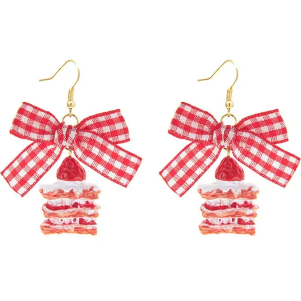 Earrings*Boogzel Clothing Strawberry Cake Earrings