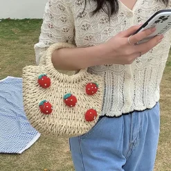 Bags & Purses*Boogzel Clothing Strawberry Straw Bag