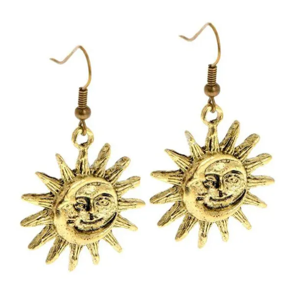 Earrings*Boogzel Clothing Sun And Moon Earrings Gold