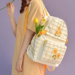 Bags & Purses*Boogzel Clothing Sunflower Plaid Backpack