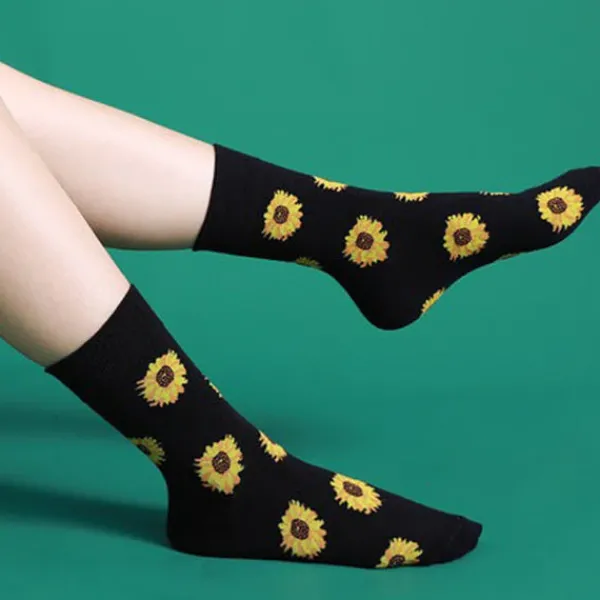 Socks*Boogzel Clothing Sunflower Print Socks