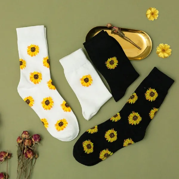 Socks*Boogzel Clothing Sunflower Print Socks