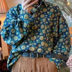 Mens*Boogzel Clothing Sunflowers Denim Shirt