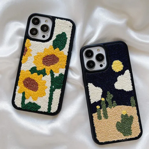 Iphone Cases*Boogzel Clothing Sunflowers Fuzzy iPhone Case