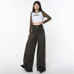 Jeans*Boogzel Clothing Super Wide Jeans 90s DarkGrey