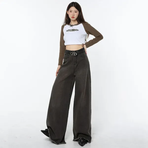 Jeans*Boogzel Clothing Super Wide Jeans 90s DarkGrey