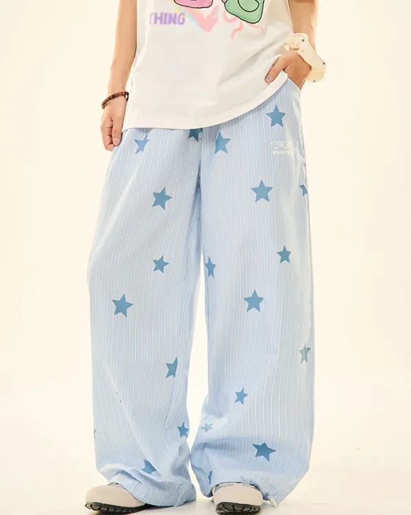 Pants & Trousers*Boogzel Clothing Sweet Attitude Baby Star Pants Blue