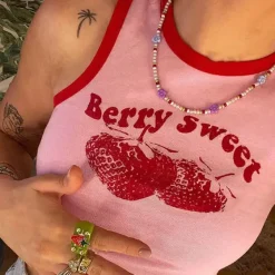 Y2K Tops|Crop Tops*Boogzel Clothing Sweet Berry Tank Top Pink
