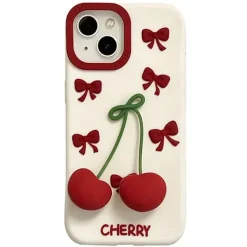 Iphone Cases*Boogzel Clothing Sweet Cherry 3D iPhone Case Beige/red