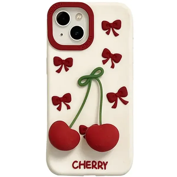Iphone Cases*Boogzel Clothing Sweet Cherry 3D iPhone Case Beige/red