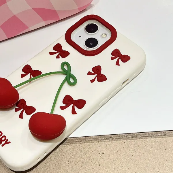 Iphone Cases*Boogzel Clothing Sweet Cherry 3D iPhone Case Beige/red