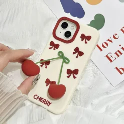 Iphone Cases*Boogzel Clothing Sweet Cherry 3D iPhone Case Beige/red