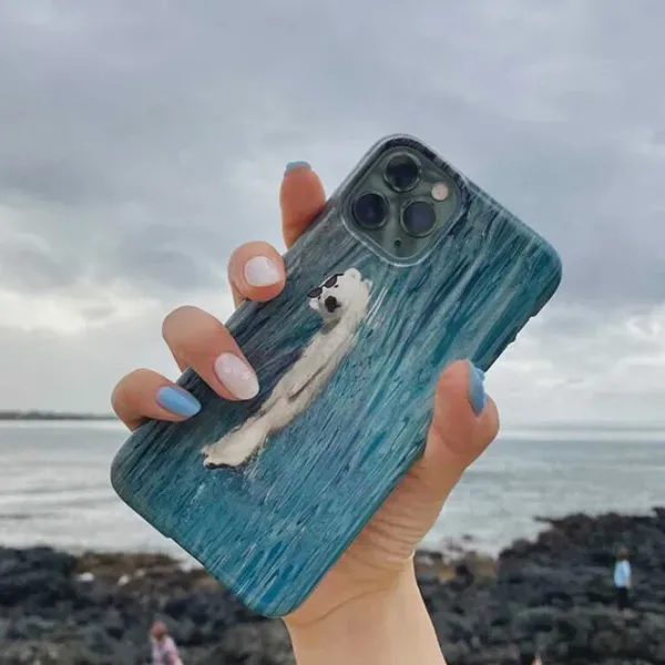 Iphone Cases*Boogzel Clothing Swimming Bear iPhone Case Blue