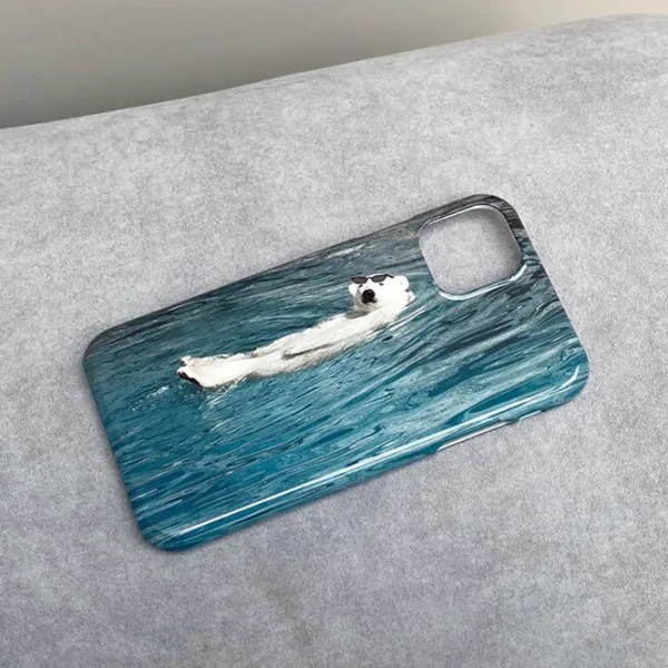 Iphone Cases*Boogzel Clothing Swimming Bear iPhone Case Blue