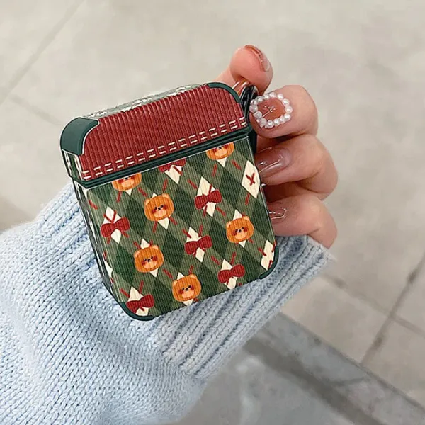 Iphone Cases*Boogzel Clothing Teddy Red Bow Airpods Case Green/red