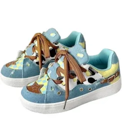 Mad|Aesthetic Sneakers*Boogzel Clothing Teen Craft Denim Star Sneakers Blue