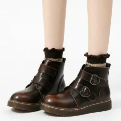 Classics|Boots / Platform Boots*Boogzel Clothing Teen Craft Heart Buckle Boots