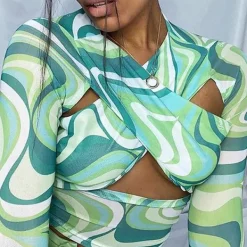Long Sleeve Tops*Boogzel Clothing Teenage Crush Gloved Long Sleeve Top Green