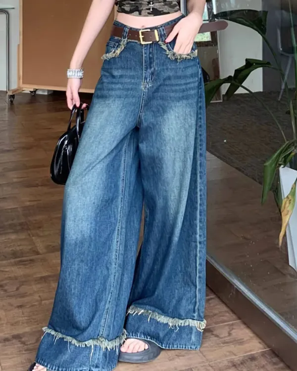 Jeans*Boogzel Clothing Teenage Drama Wide-Leg Jeans Blue