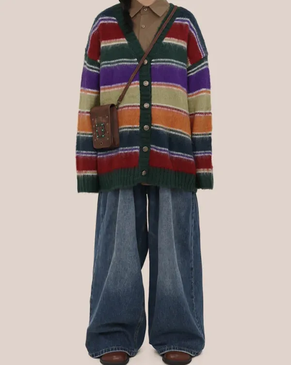 Striped Sweaters|Knit Cardigans*Boogzel Clothing Teenage Dream Striped Cardigan Multi