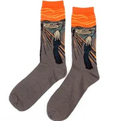 Socks*Boogzel Clothing The Scream Munch Socks Orange