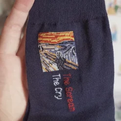 Socks*Boogzel Clothing The Scream Munch Socks NavyBlue
