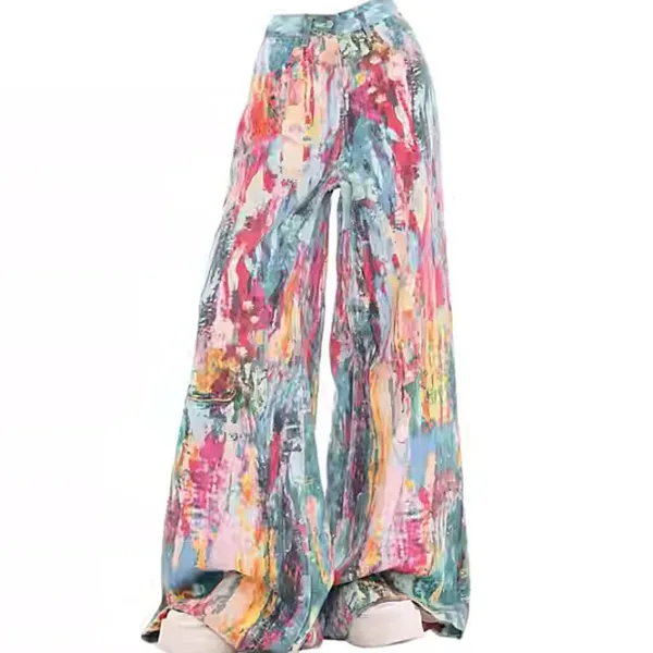 Jeans*Boogzel Clothing Tie-Dye Wide-Leg Jeans Multi