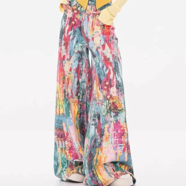 Jeans*Boogzel Clothing Tie-Dye Wide-Leg Jeans Multi