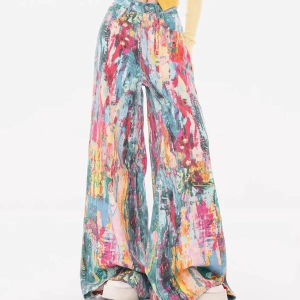 Jeans*Boogzel Clothing Tie-Dye Wide-Leg Jeans Multi