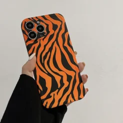 Iphone Cases*Boogzel Clothing Tiger Pattern iPhone Case Orange/black