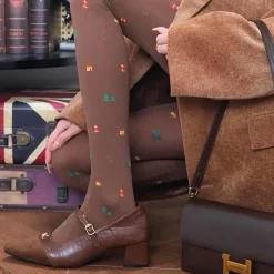 Other*Boogzel Clothing Tiny World Cozy Tights Brown