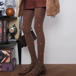 Other*Boogzel Clothing Tiny World Cozy Tights Brown