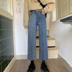 Jeans*Boogzel Clothing Too Annoyed High Waist Jeans Blue