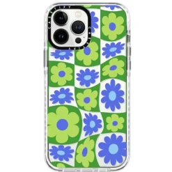 Iphone Cases*Boogzel Clothing Trippy Flower Checker iPhone Case Green
