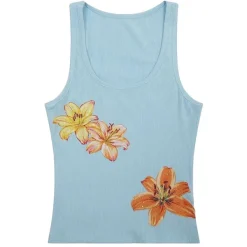 Y2K Tops*Boogzel Clothing Tropical Flowers Coconut Girl Aesthetic Tank