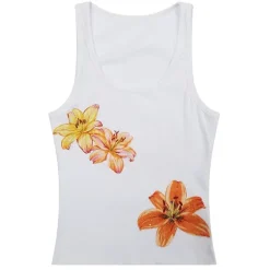 Y2K Tops*Boogzel Clothing Tropical Flowers Coconut Girl Aesthetic Tank