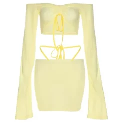 Dresses & Rompers*Boogzel Clothing Tropical Sun Top & Skirt Set Yellow